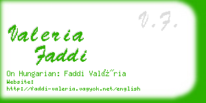 valeria faddi business card